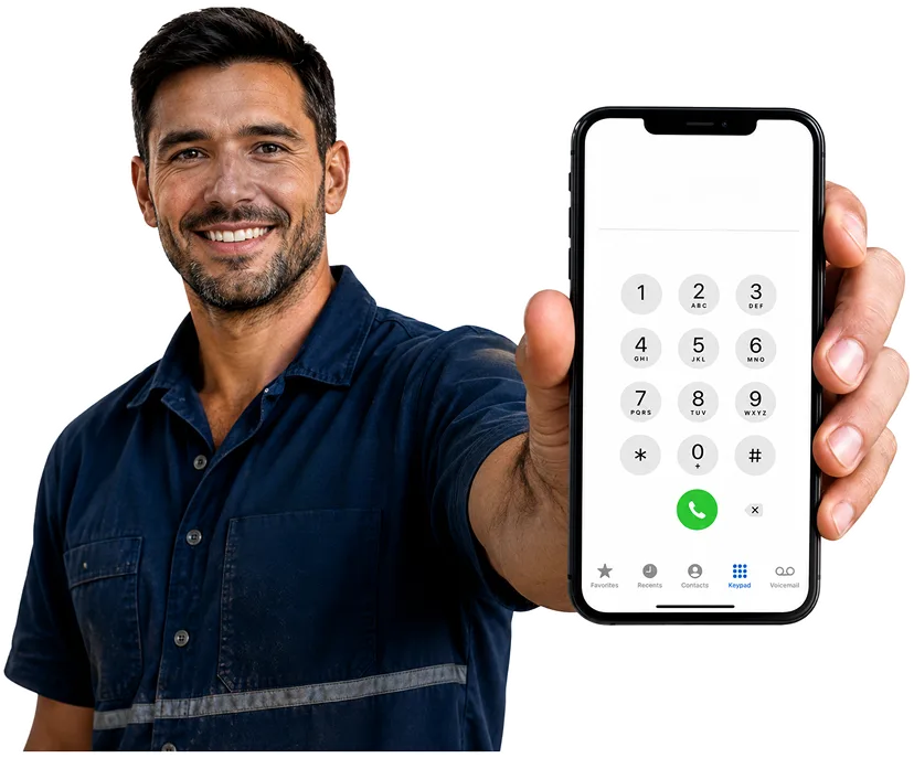 Our plumber taking a booking call for Greendale